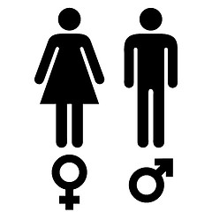 Image showing male female symbols