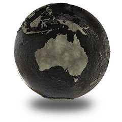 Image showing Australia on Earth of oil