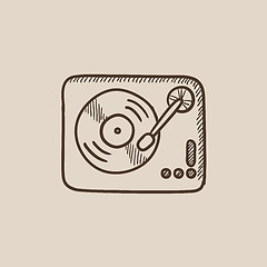 Image showing Turntable sketch icon.