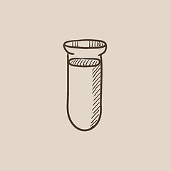 Image showing Test tube sketch icon.