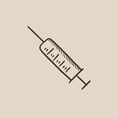 Image showing Syringe sketch icon.