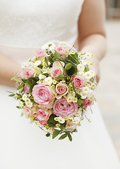 Image showing Bridal bouquet of pink