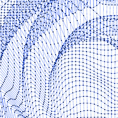 Image showing Abstract grid background. Water surface. 