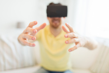 Image showing young man in virtual reality headset or 3d glasses