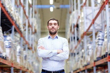 Image showing happy man at warehouse