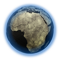 Image showing Africa on Earth of oil