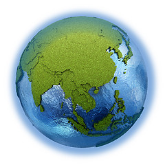 Image showing Southeast Asia on planet Earth