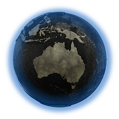 Image showing Australia on Earth of oil