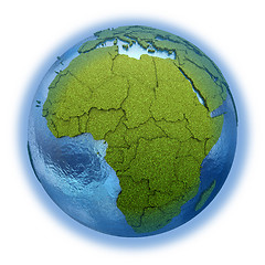 Image showing Africa on planet Earth