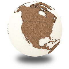 Image showing North America on light Earth