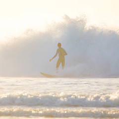 Image showing Surfer riding a big wave.