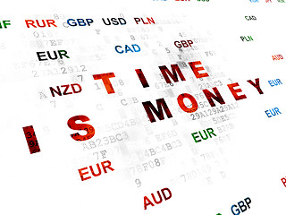 Image showing Finance concept: Time Is money on Digital background