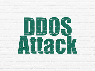 Image showing Protection concept: DDOS Attack on wall background