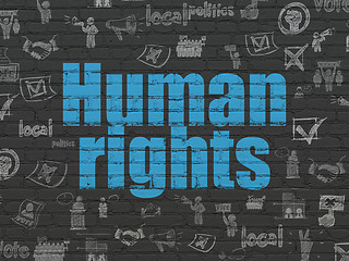 Image showing Political concept: Human Rights on wall background