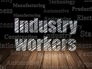 Image showing Industry concept: Industry Workers in grunge dark room