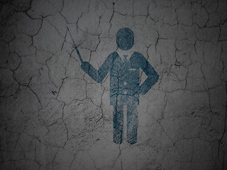 Image showing Learning concept: Teacher on grunge wall background