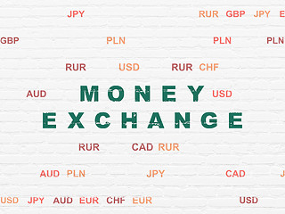 Image showing Money concept: Money Exchange on wall background