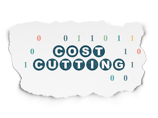 Image showing Finance concept: Cost Cutting on Torn Paper background