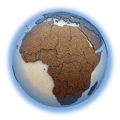 Image showing Africa on light Earth