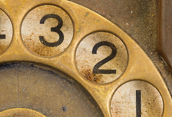 Image showing Close up of Vintage phone dial - 2