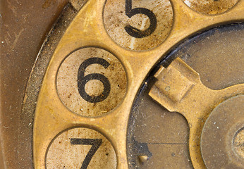 Image showing Close up of Vintage phone dial - 6