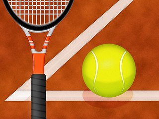 Image showing Tennis ball