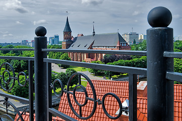 Image showing View on Cathedral from lighthouse. Kaliningrad