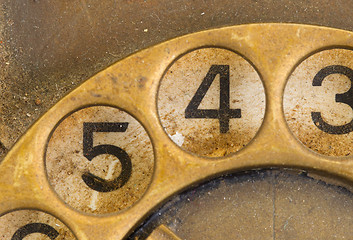 Image showing Close up of Vintage phone dial - 4