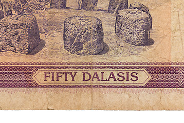 Image showing 50 Gambian dalasi bank note