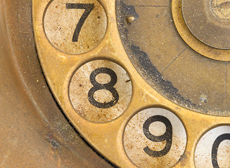 Image showing Close up of Vintage phone dial - 8