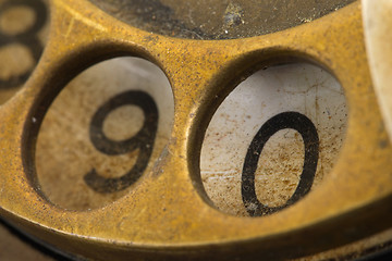 Image showing Close up of Vintage phone dial - 0