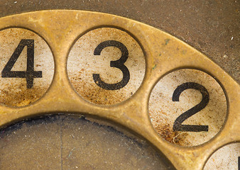 Image showing Close up of Vintage phone dial - 3