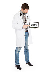 Image showing Doctor holding tablet - E-Health