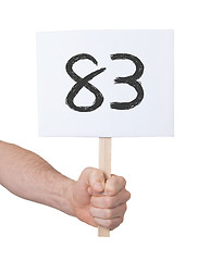 Image showing Sign with a number, 83