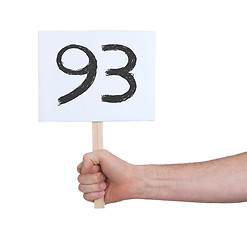 Image showing Sign with a number, 93