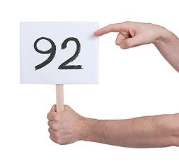 Image showing Sign with a number, 92
