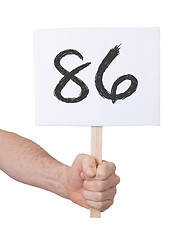 Image showing Sign with a number, 86