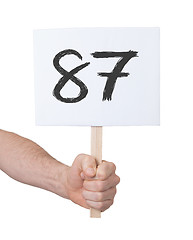 Image showing Sign with a number, 87