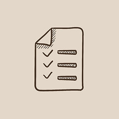 Image showing Shopping list sketch icon.