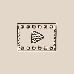 Image showing Film frame sketch icon.