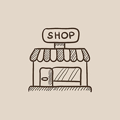 Image showing Shop sketch icon.