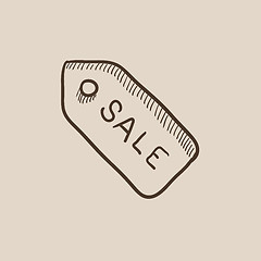 Image showing Sale tag sketch icon.