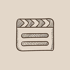 Image showing Clapboard sketch icon.