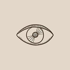 Image showing Eye sketch icon.