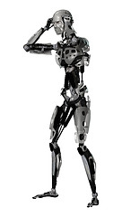 Image showing 3D Illustration Male Cyborg on White