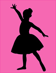 Image showing little girl ballet dancer