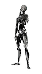 Image showing 3D Illustration Male Cyborg on White