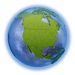 Image showing North America on planet Earth