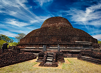 Image showing Ancient Buddhist dagoba stupe Pabula Vihara.  Sri Lanka