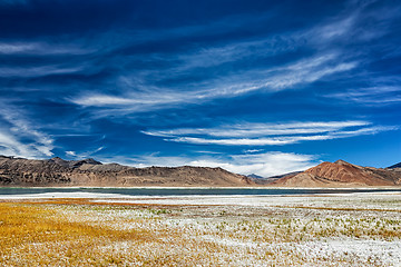 Image showing Mountain lake Tso Kar in Himalayas